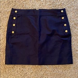 J Crew Navy Mini Skirt